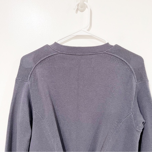 Brochu Walker The Horne Button Back Cashmere Blend Cardigan in Smoke Grey - Picture 7 of 12